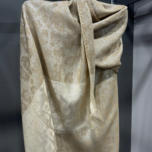 GOLDEN LEOPARD METALLIC SCARF