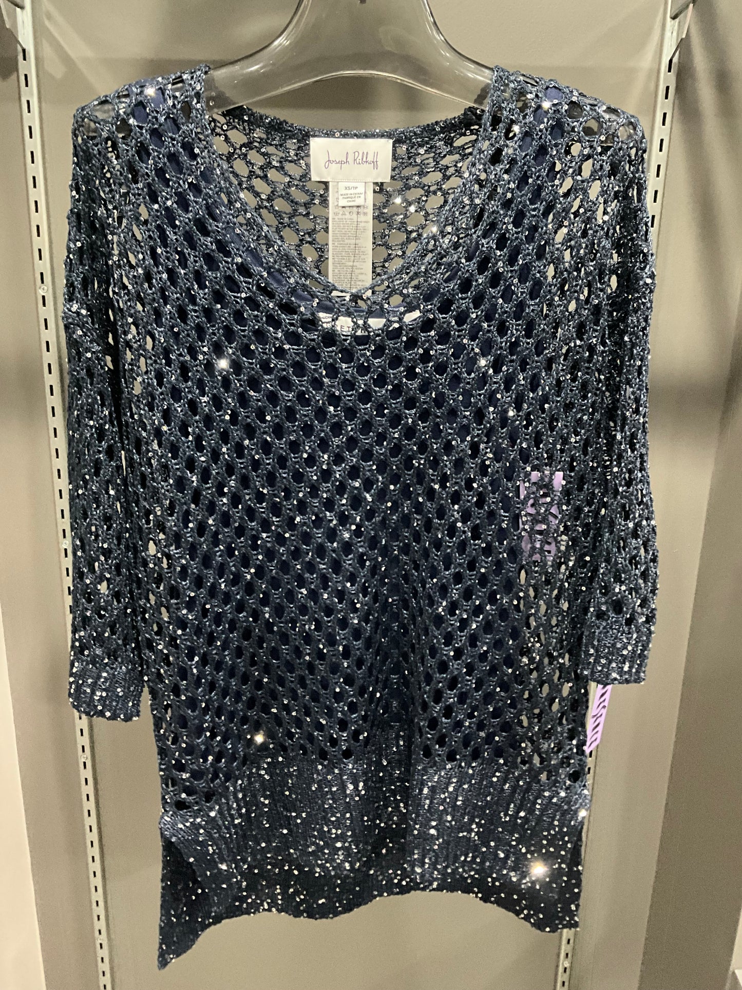MIDNIGHT BLUE SEQUIN SWEATER