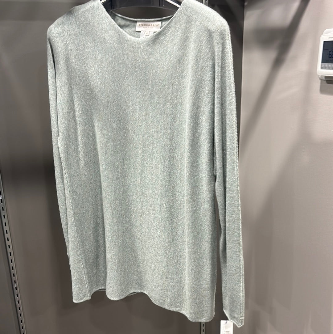 ITALIAN HEATHERED CASHMERE BLEND SWEATER