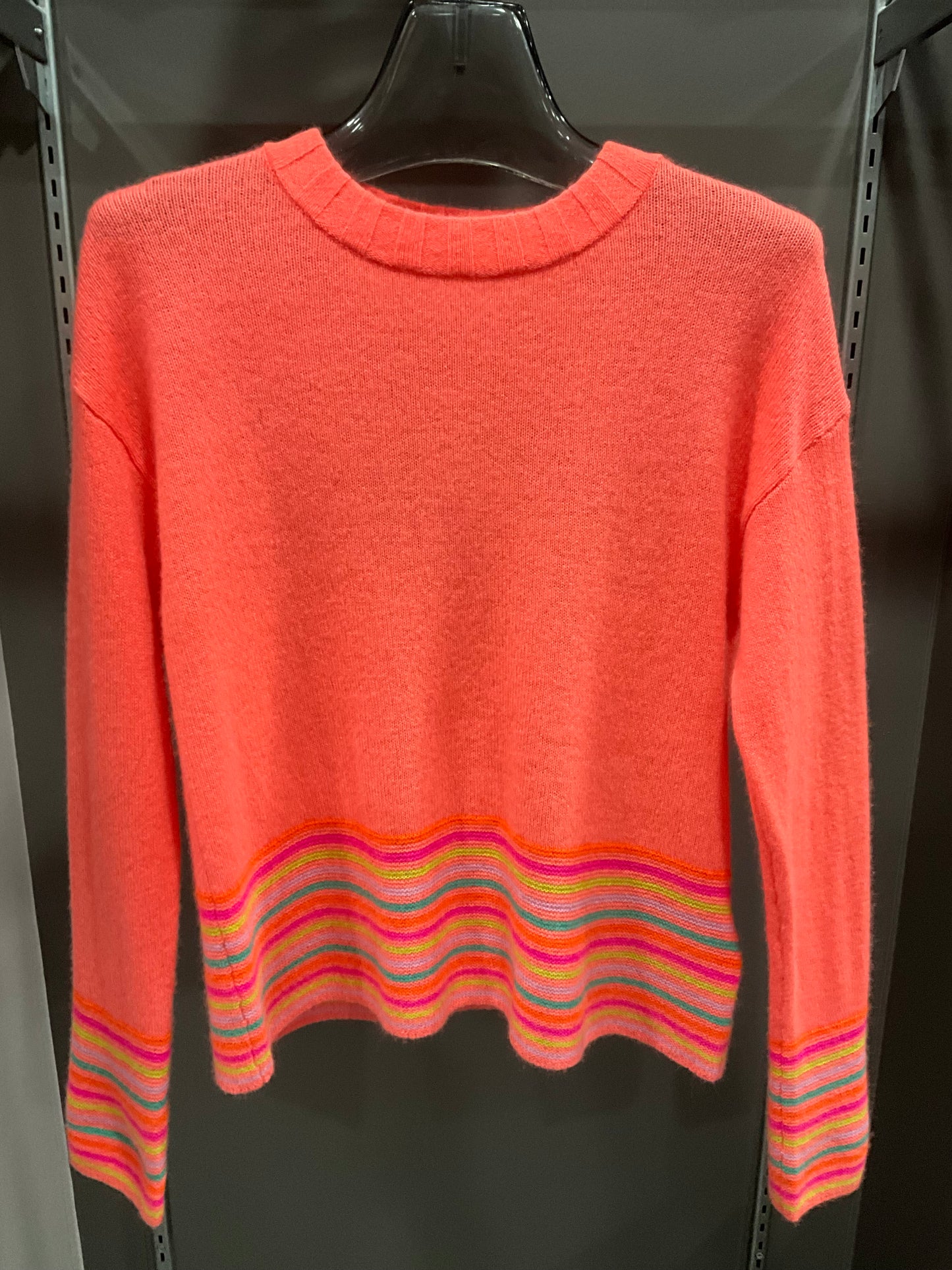 STRIPED ORANGE CASHMERE