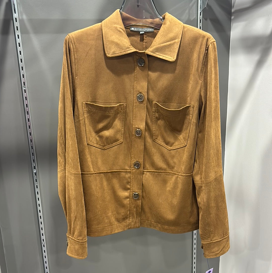 MICROSUEDE POCKET SHIRT JACKET