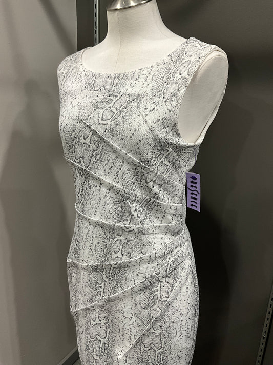CINCHED SNAKESKIN DRESS
