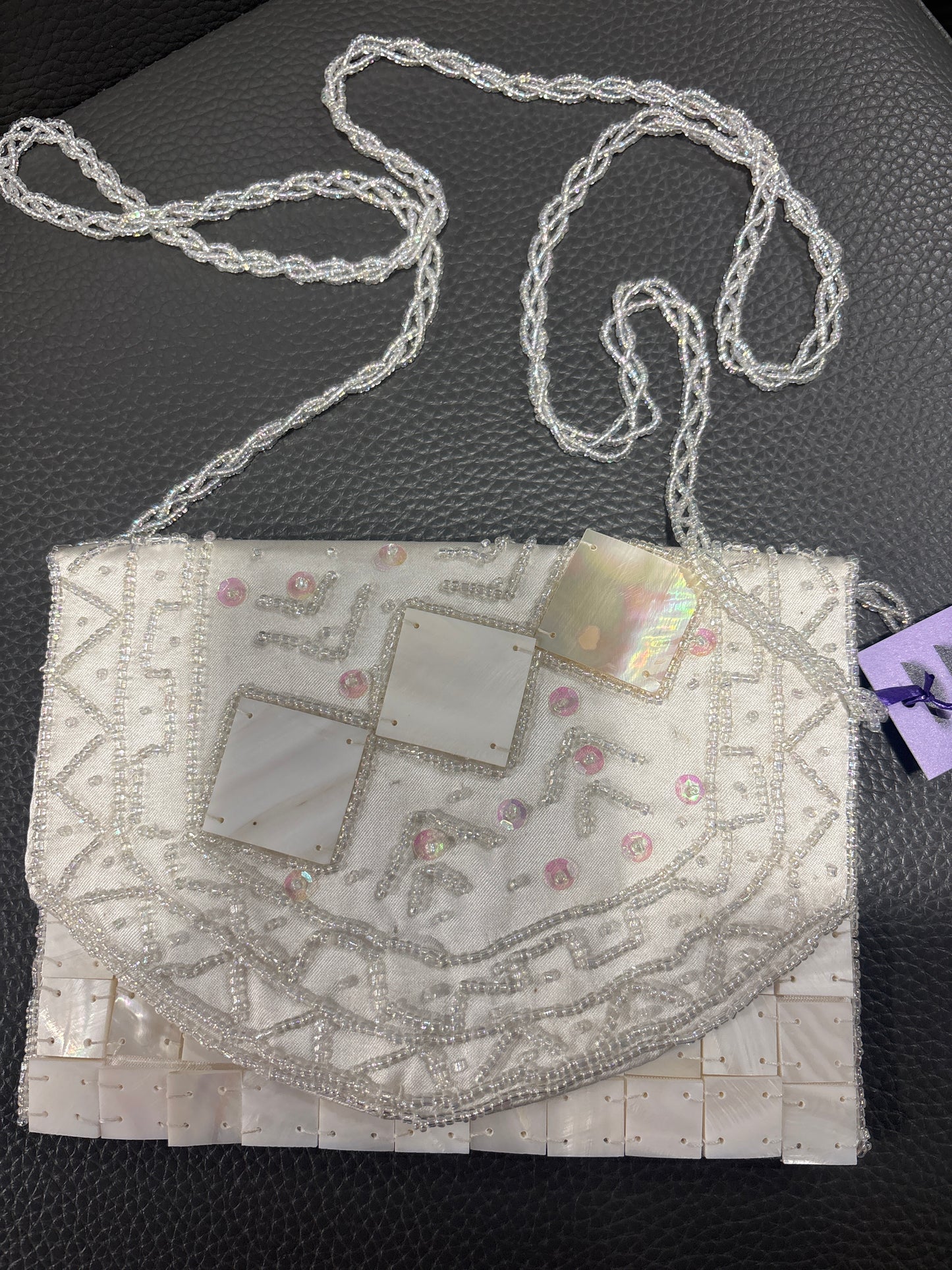 MOTHER OF PEARL TILE BAG