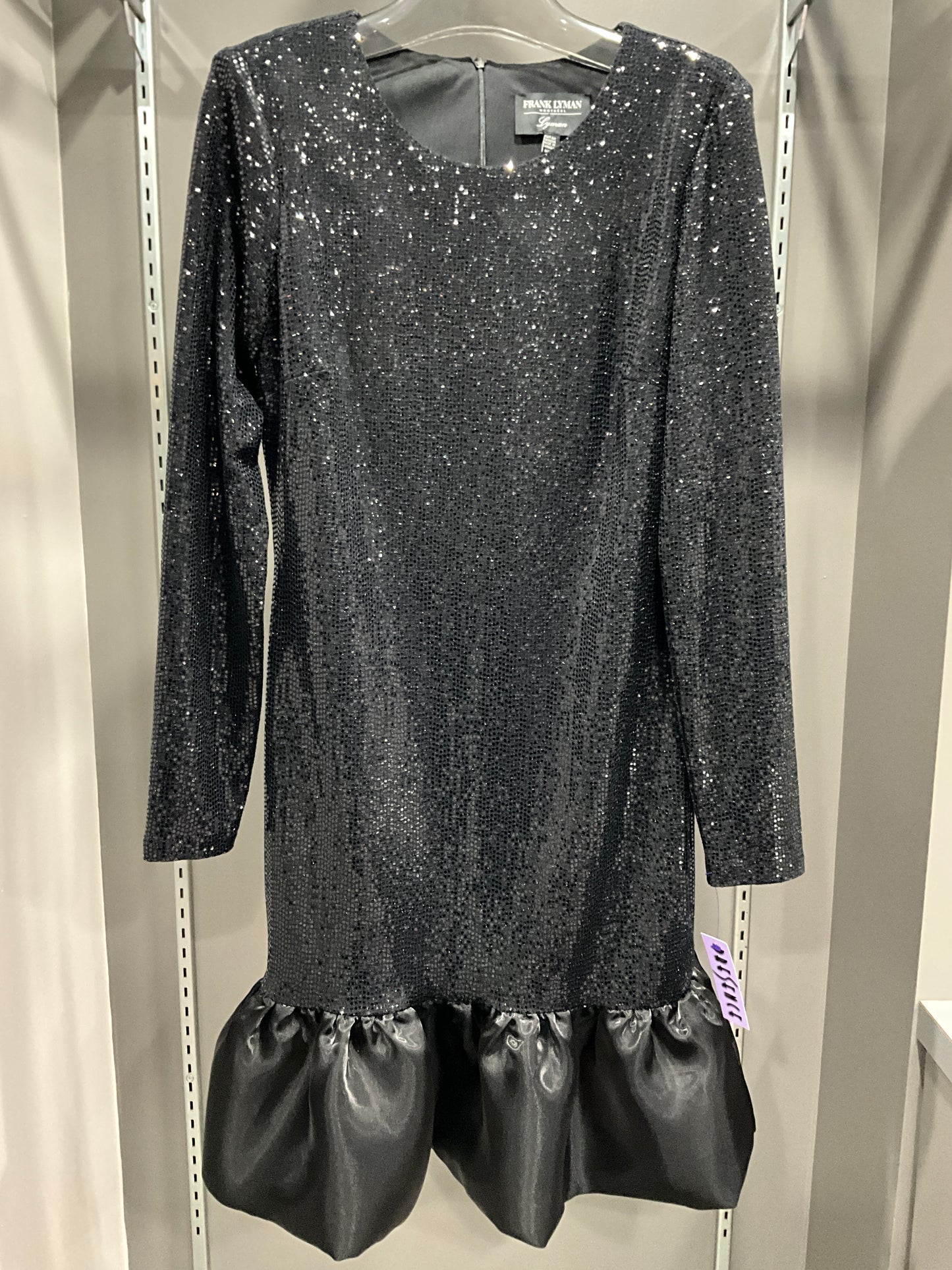 SEQUIN AND RUFFLE DRESS