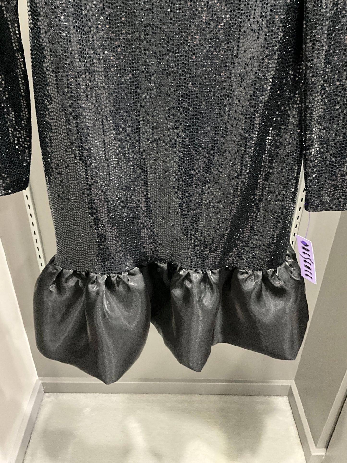 SEQUIN AND RUFFLE DRESS