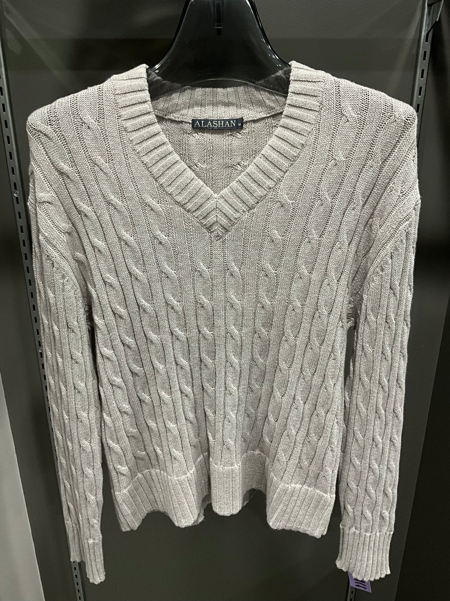 METALLIC CABLE SWEATER