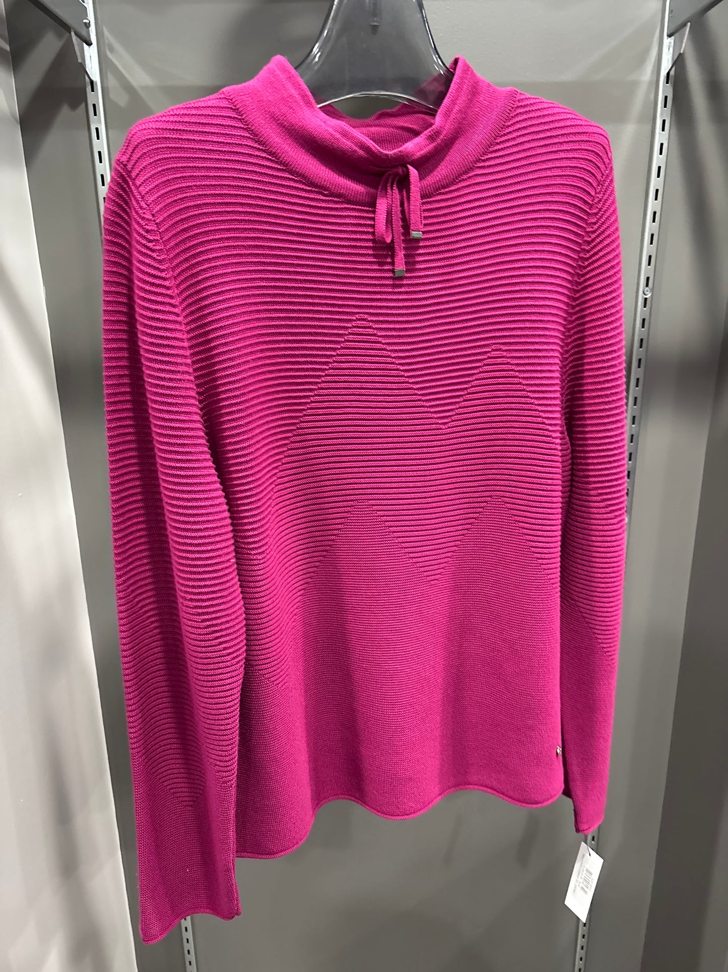 FRONT TIE RIBBED SWEATER