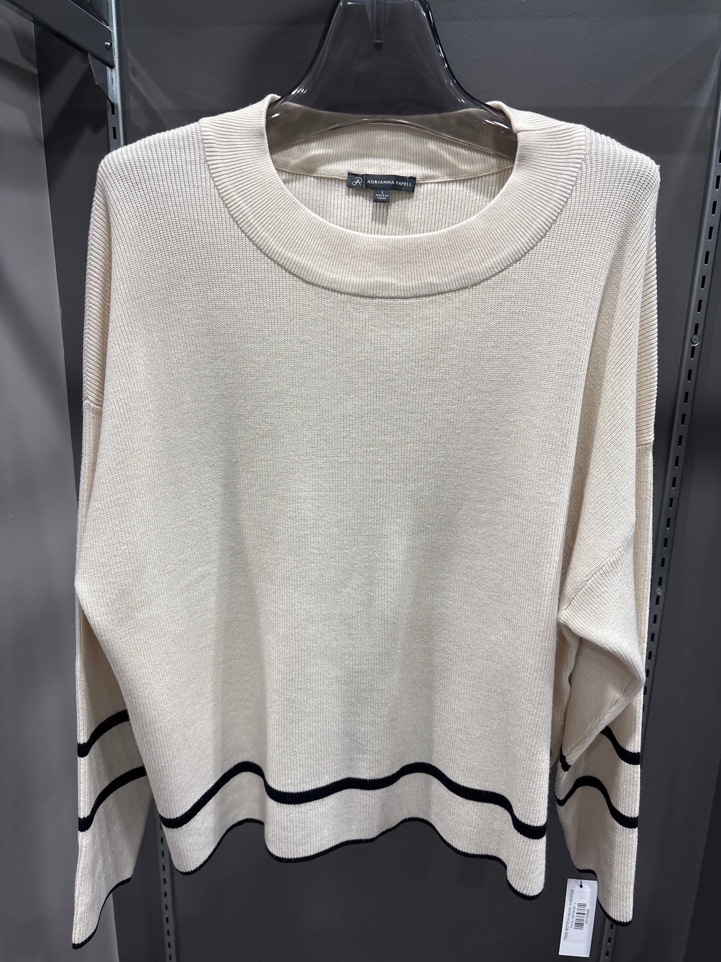 SIDE BUTTON BEIGE SWEATER