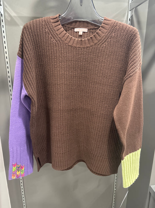 ROOTBEER NEON DETAIL SWEATER