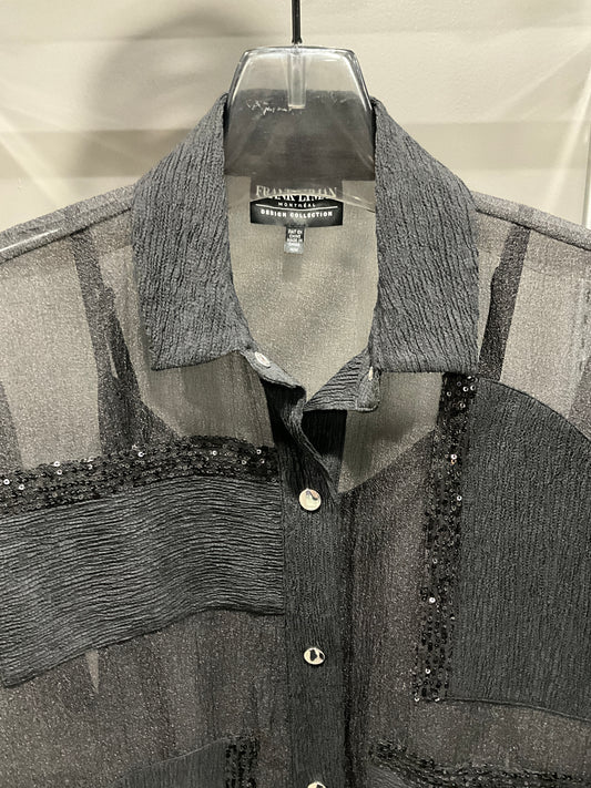 EMBELLISHED CHIFFON BLOUSE WITH SHELL