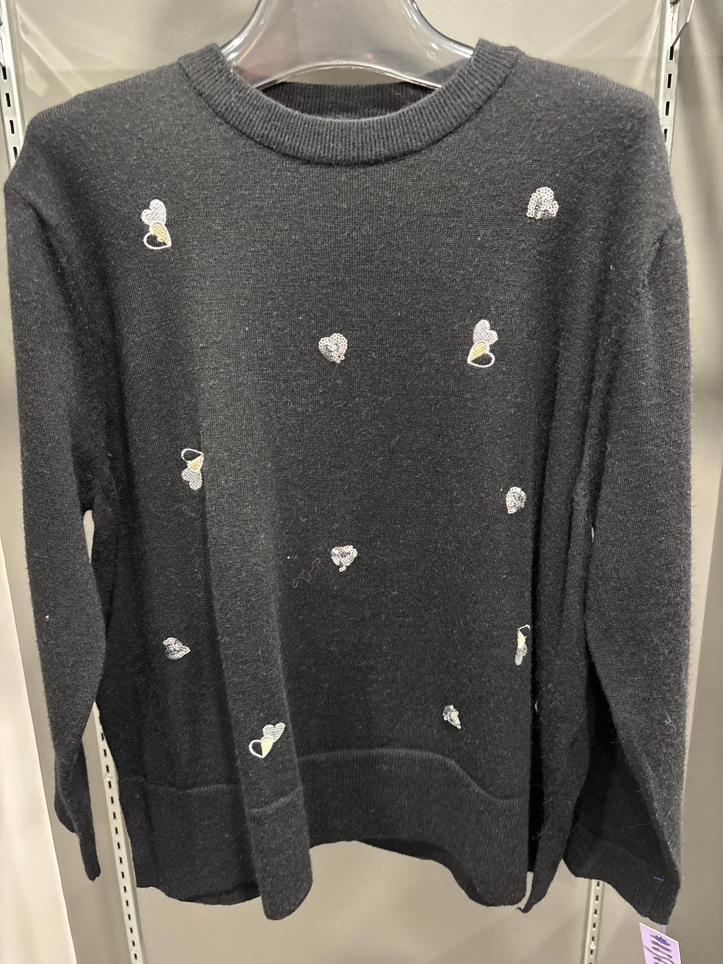METALLIC HEARTS SWEATER