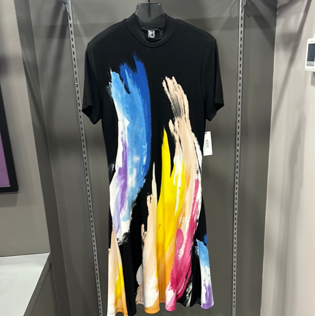 BRUSH STROKE A LINE DRESS