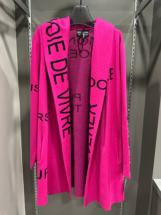 SCRIPT OPEN HOODED SWEATER