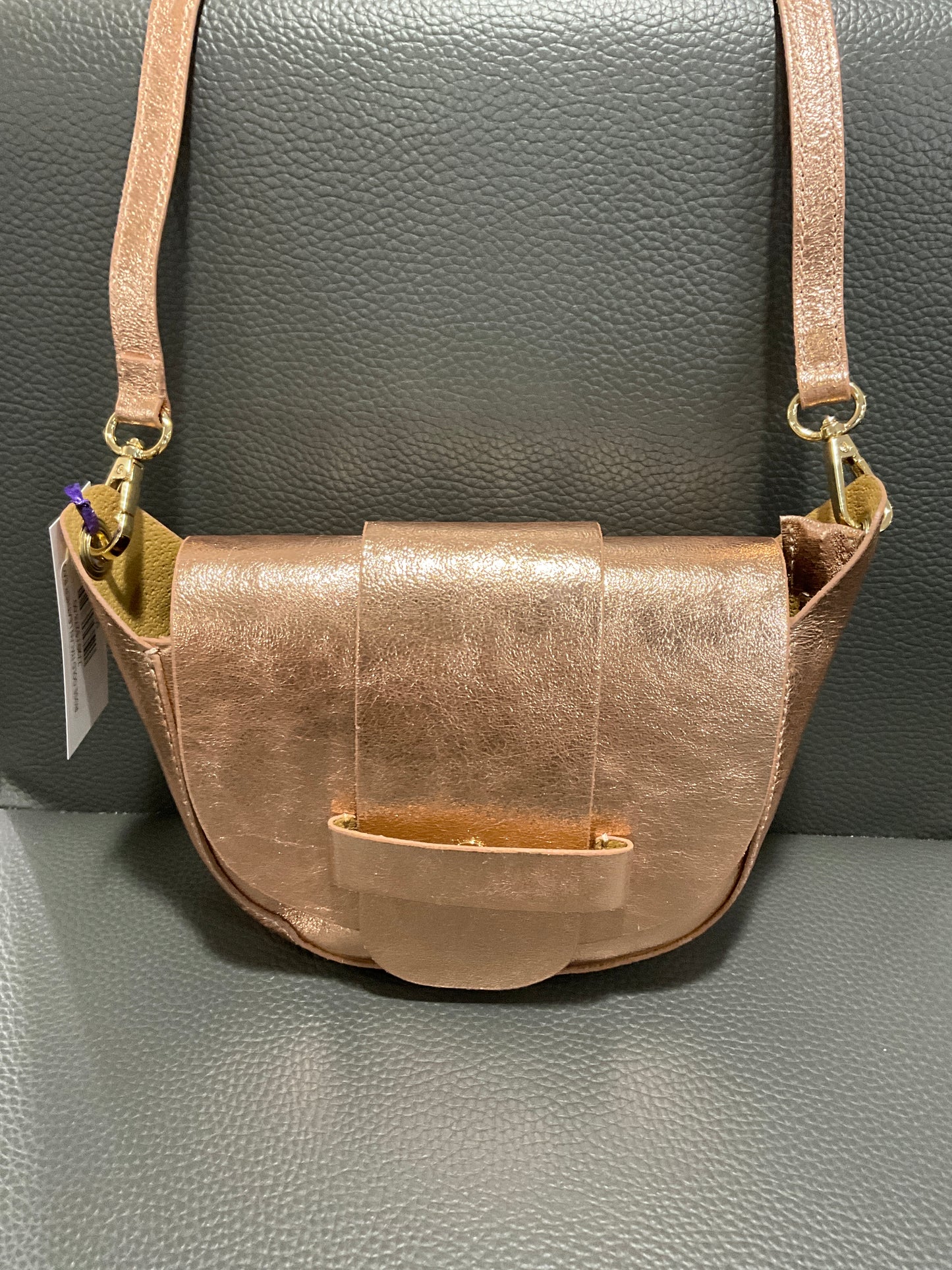 ROSE GOLD ITALAN LEATHER BAG