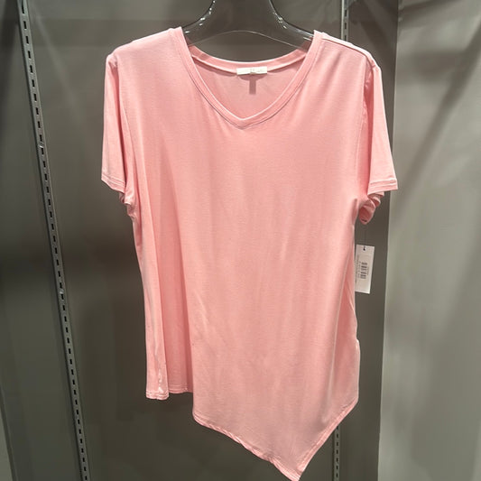 VNECK ASYMMETRICAL PEACH TOP