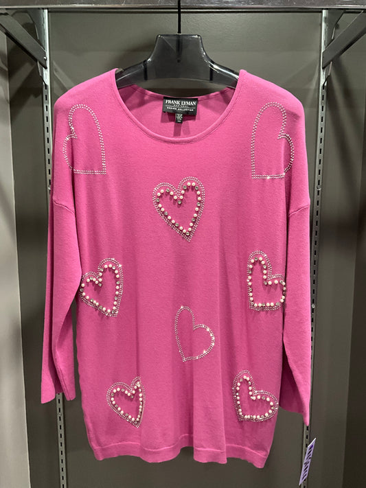 EMBELLISHED HEART SWEATER