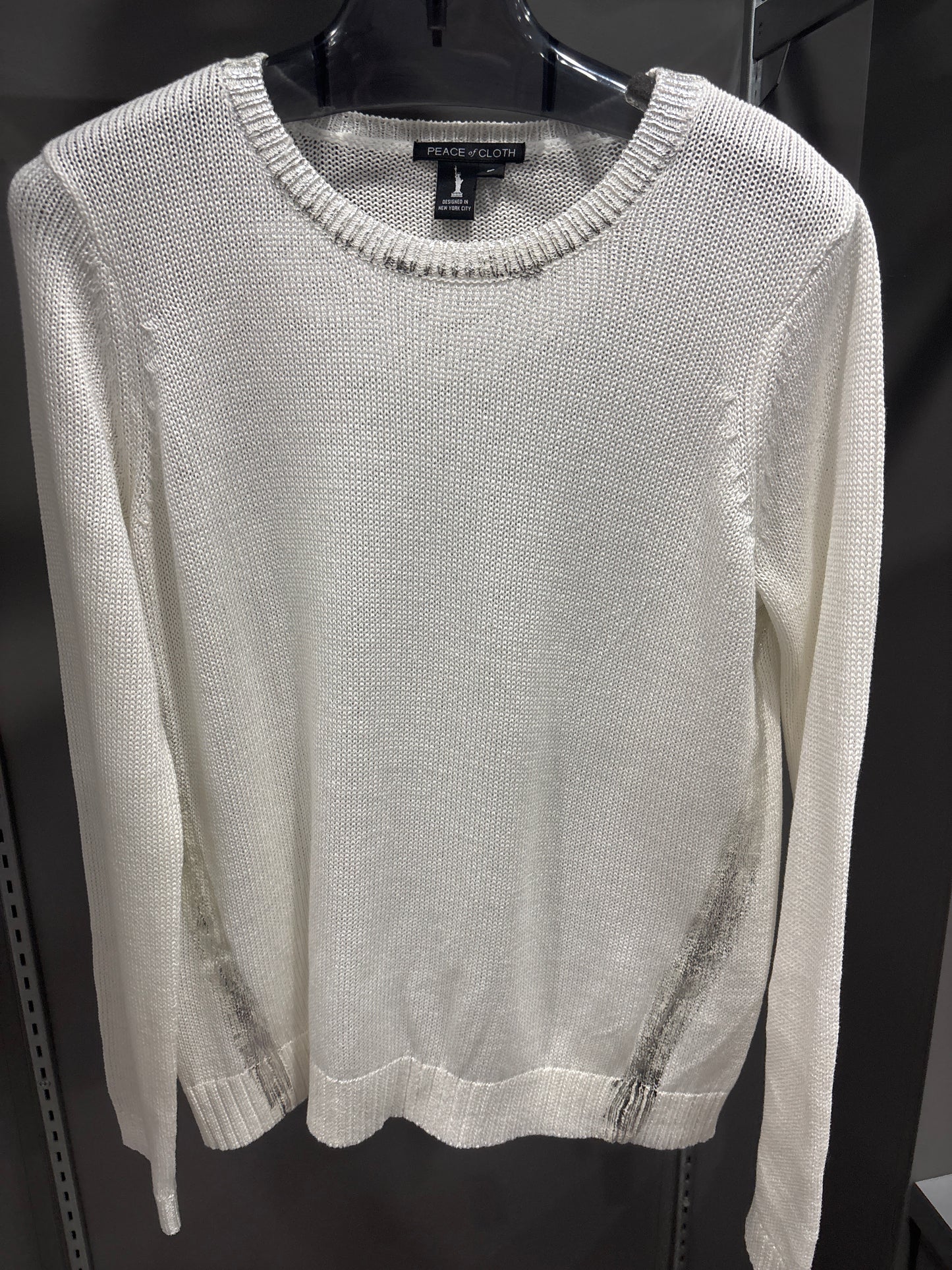METALLIC PARTY CREW SWEATER