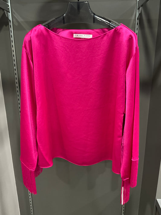 FRINGE NEON PINK TOP