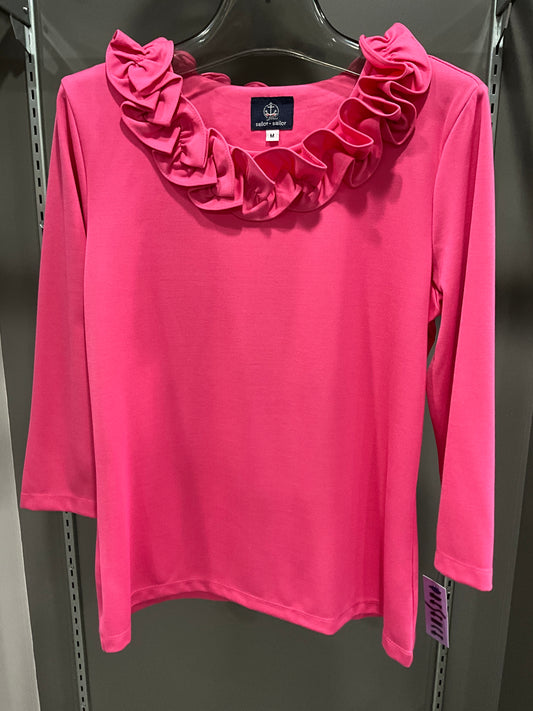 RUFFLE MY FEATHERS TOP