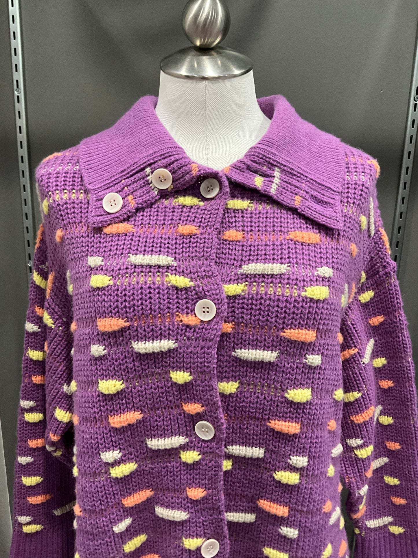 CHUNKS OF BERRIES SWEATER COAT