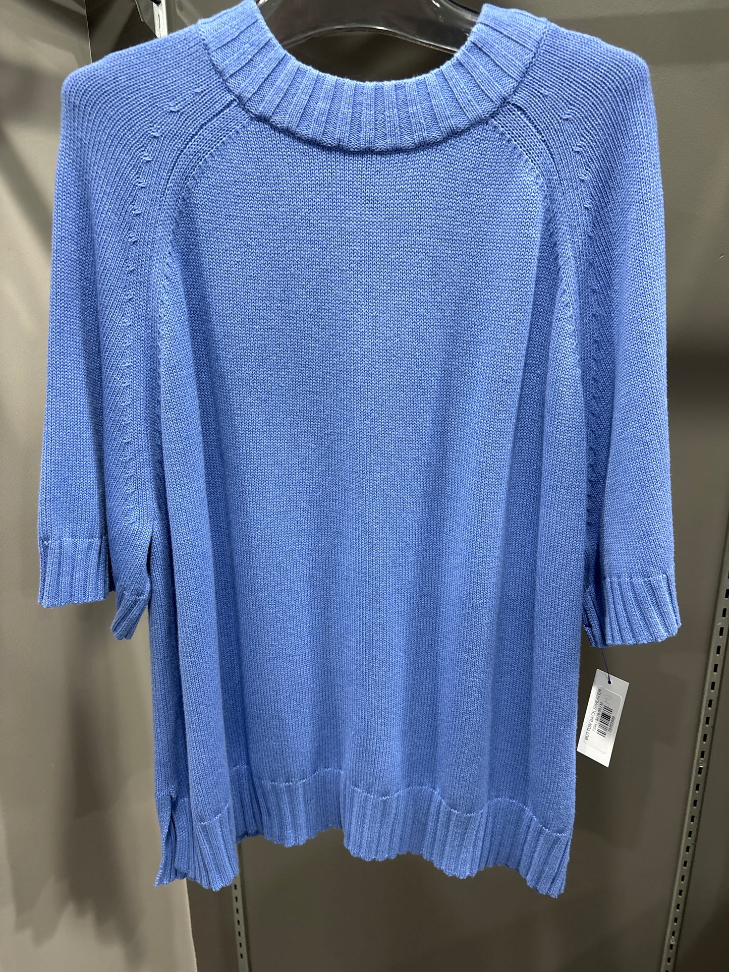 BUTTON BACK SWEATER