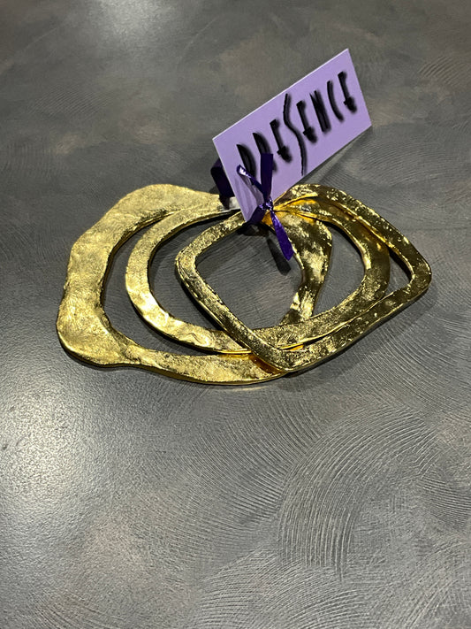 BRUSHED GOLD BRACELETS