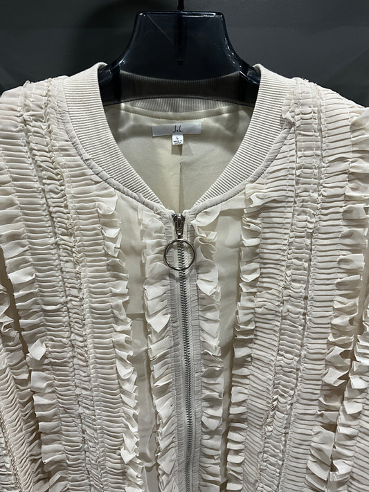 RUFFLE BOMBER JACKET