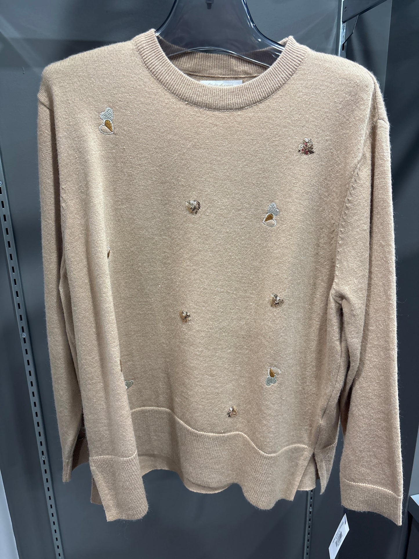 METALLIC HEARTS SWEATER