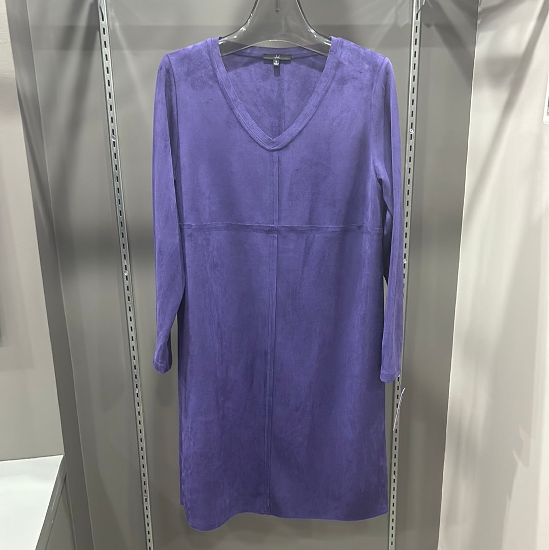 MICROSUEDE PLUM DRESS