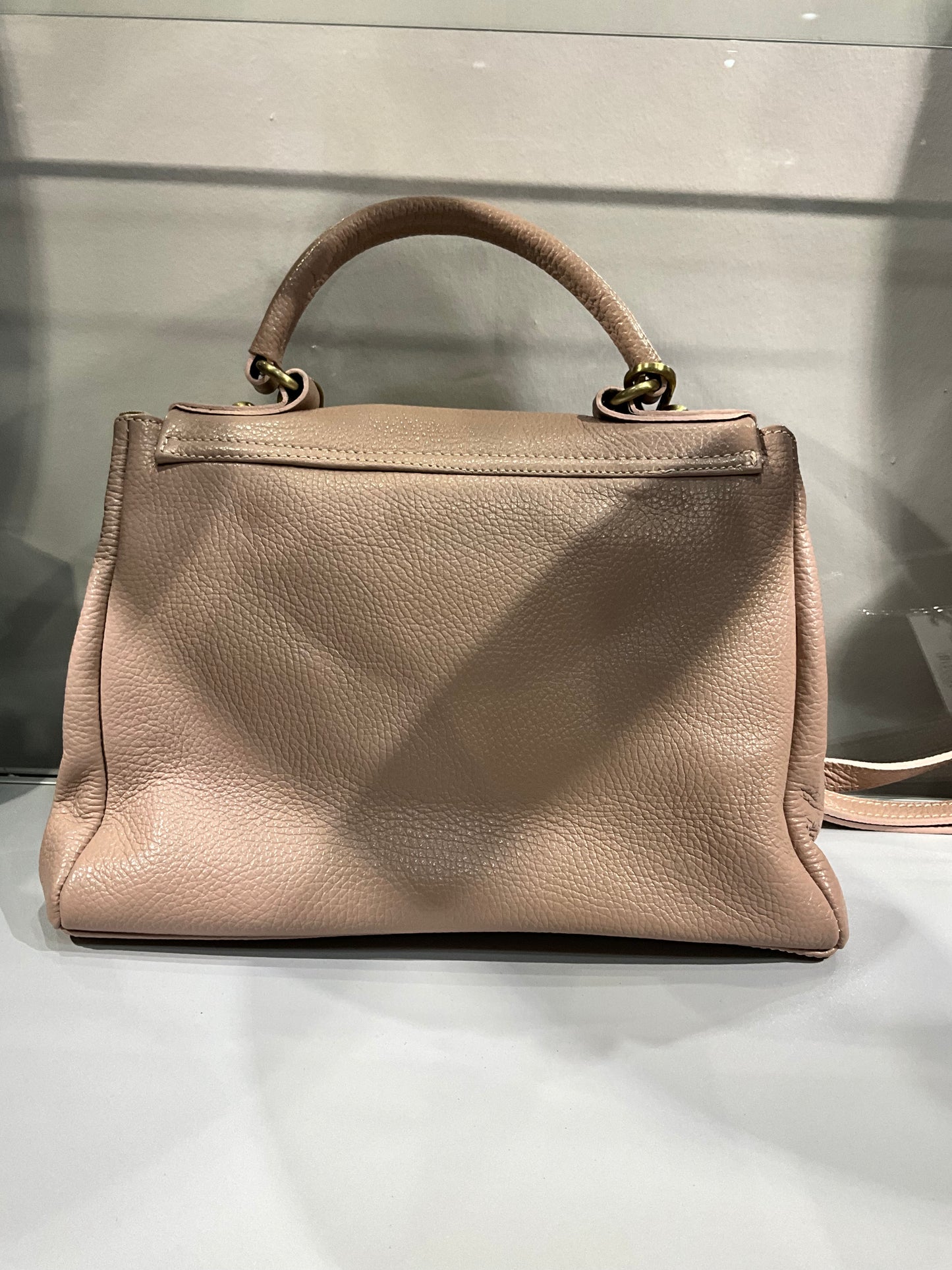 SOFT PEBBLED LEATHER ITALIAN BEIGE BAG