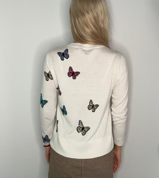 COTTON CASHMERE BUTTERFLY SWEATER