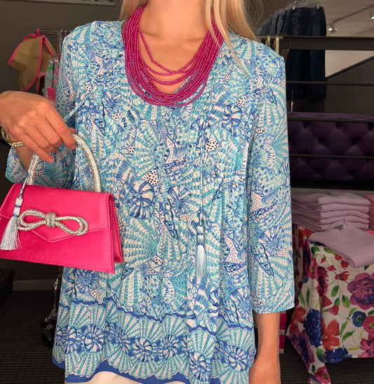 HOT PINK BEADED NECKLACE