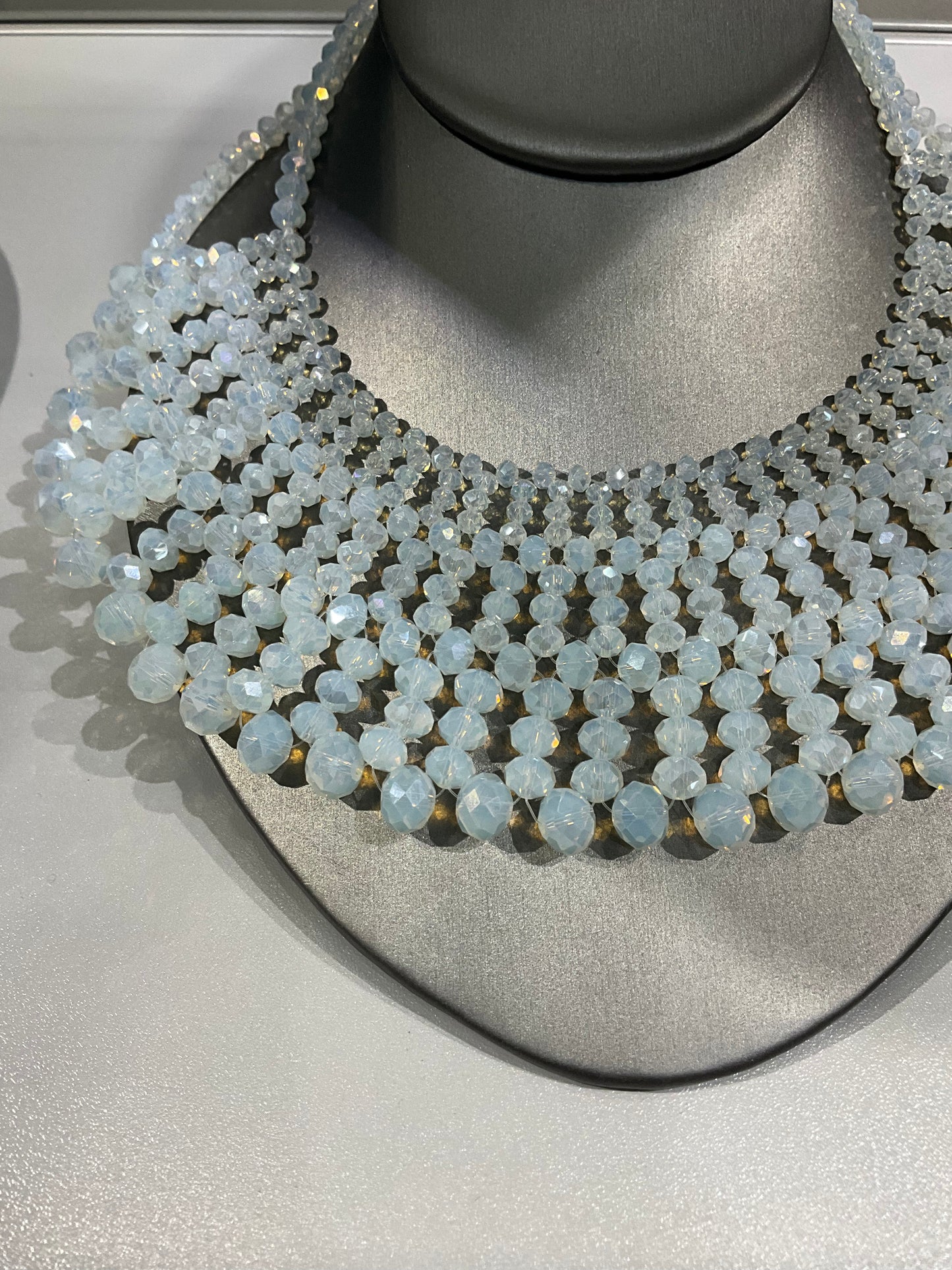 WHITE SWAROVSKI CRYSTAL NECKLACE