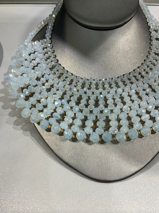 WHITE SWAROVSKI CRYSTAL NECKLACE