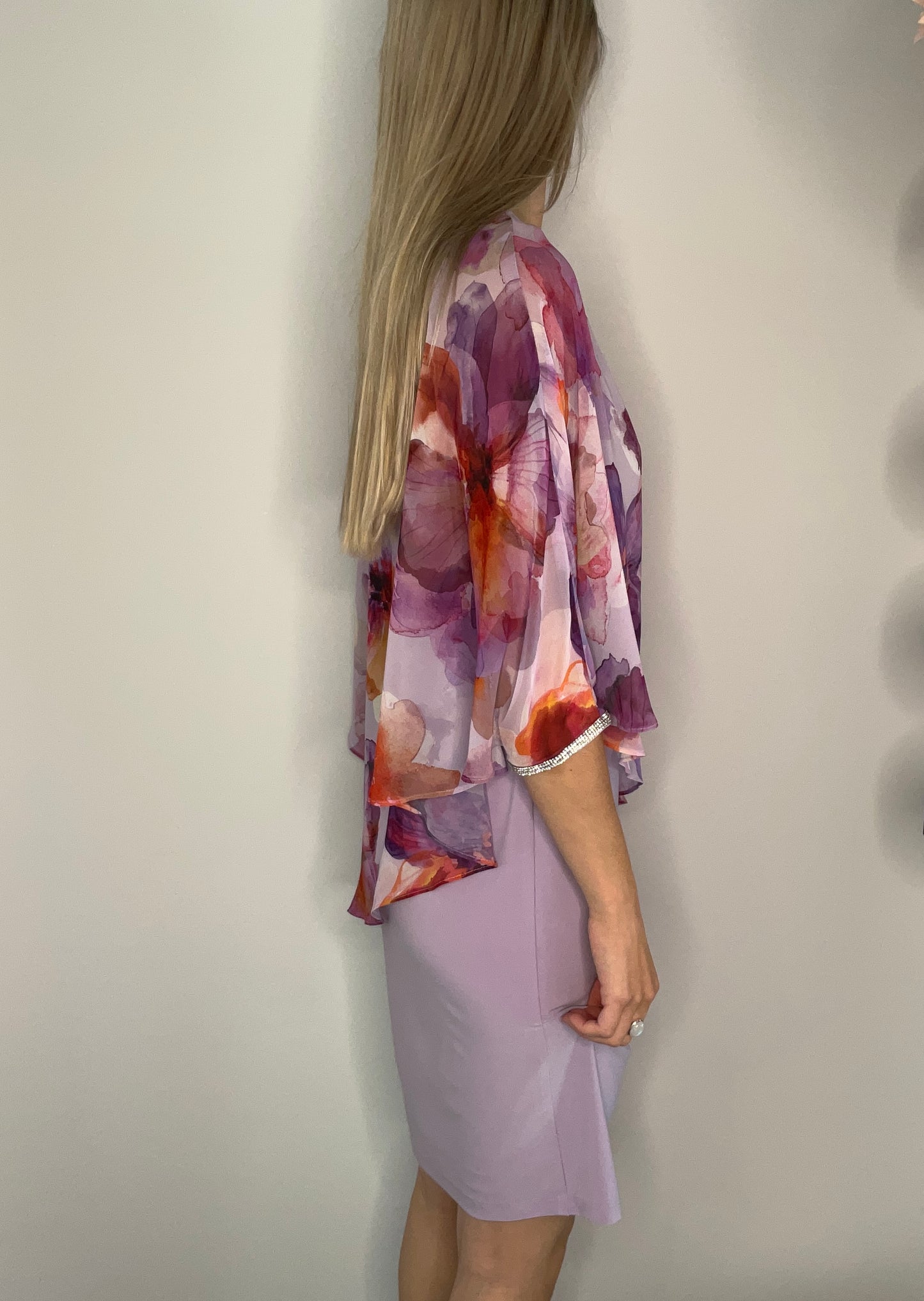 LILAC NIGHTS CRYSTAL OVERLAY DRESS