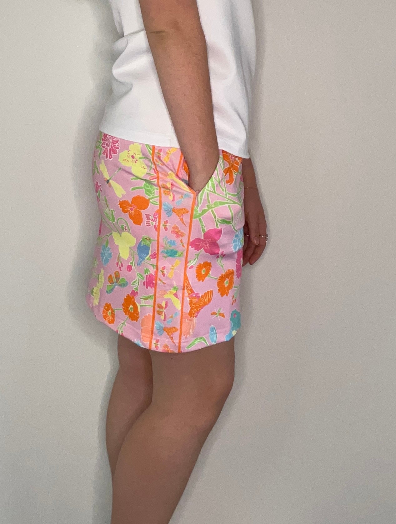 PINK SPRING VACATION SKORT