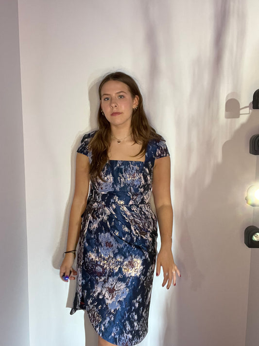 SUTTON JACQUARD MIDI DRESS