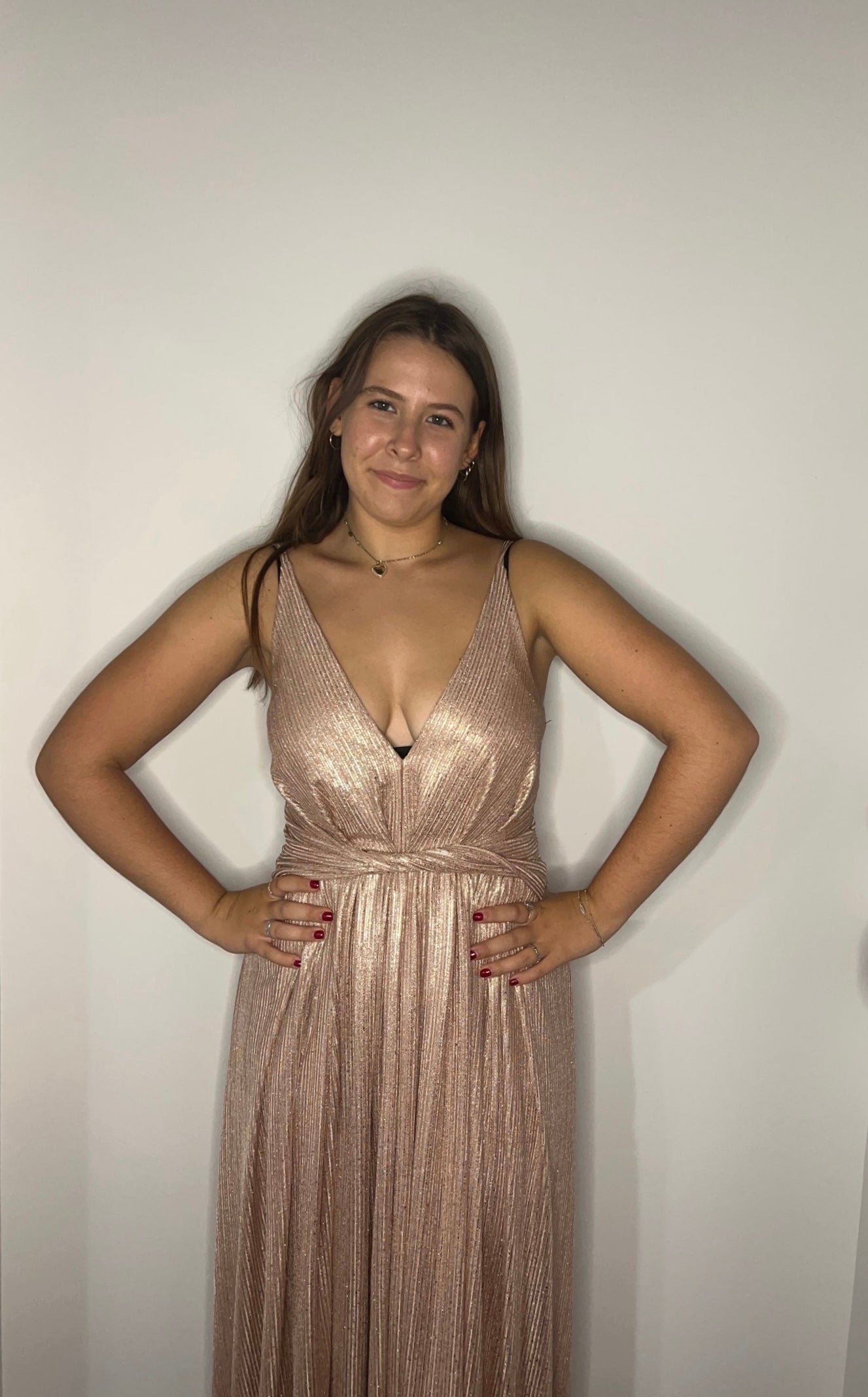 ROSE GOLD METALLIC DRESS