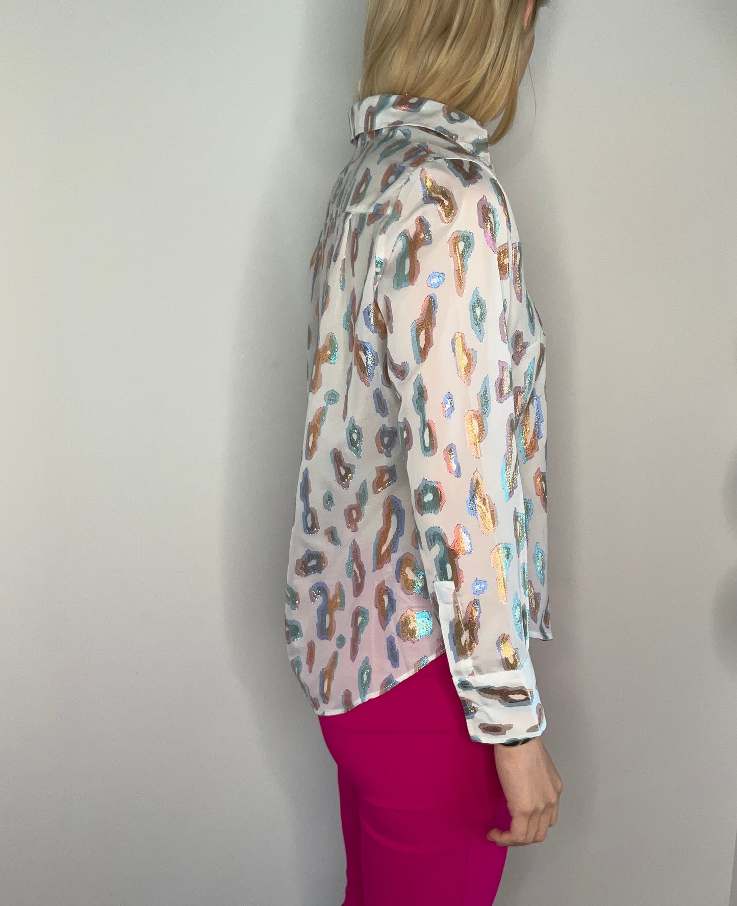METALLIC CHEETAH BLOUSE