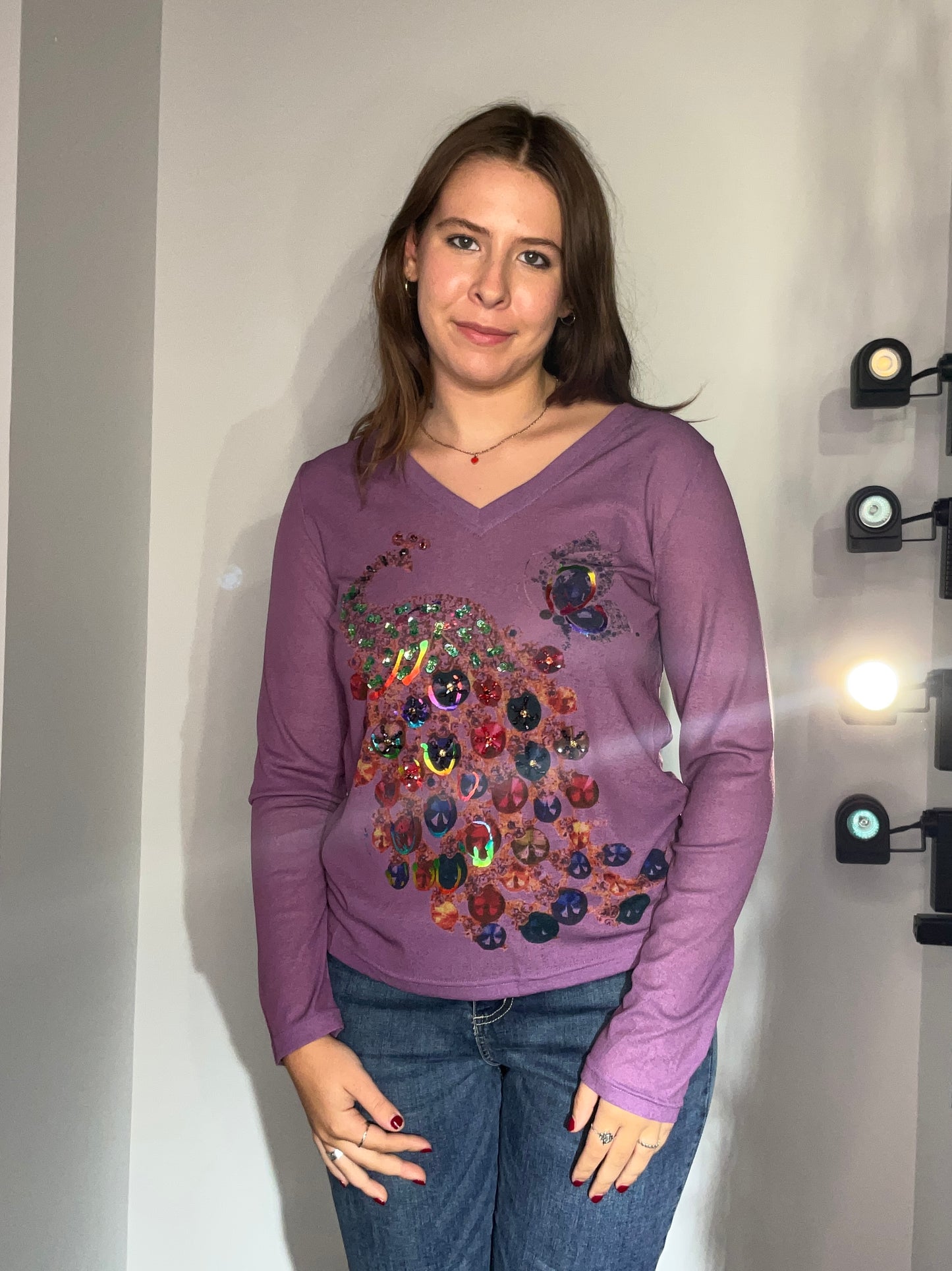 PEACOCK CRYSTAL TOP