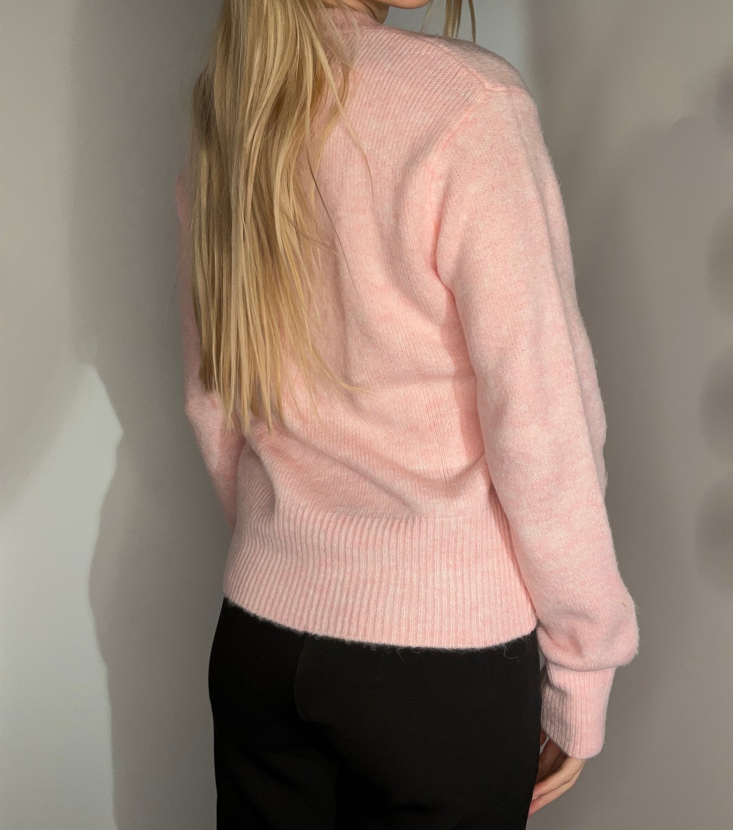 SOFTEST BLUSH PINK HEATHERED SWEATER