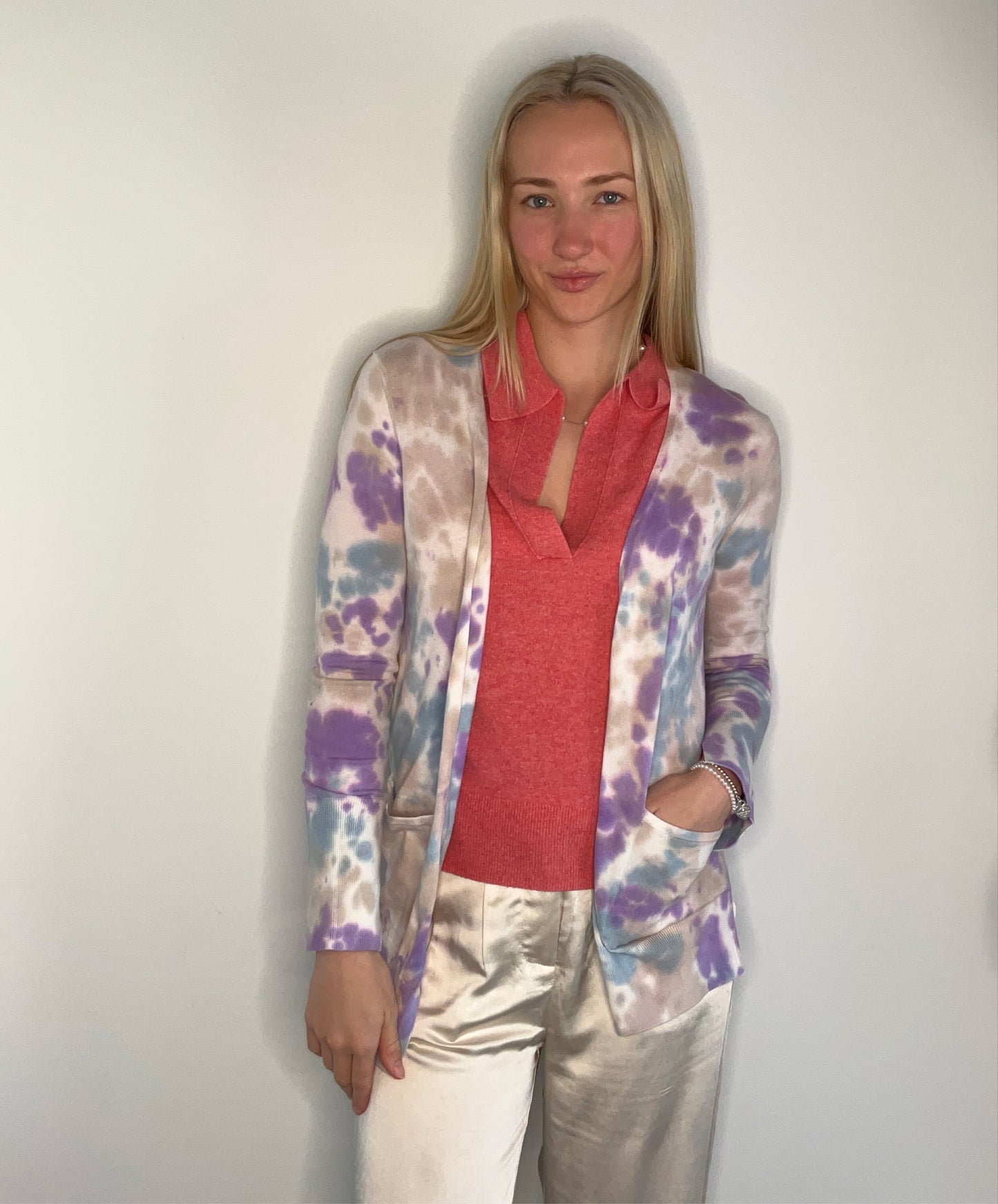 GIRLFRIEND SILK BLEND CARDI