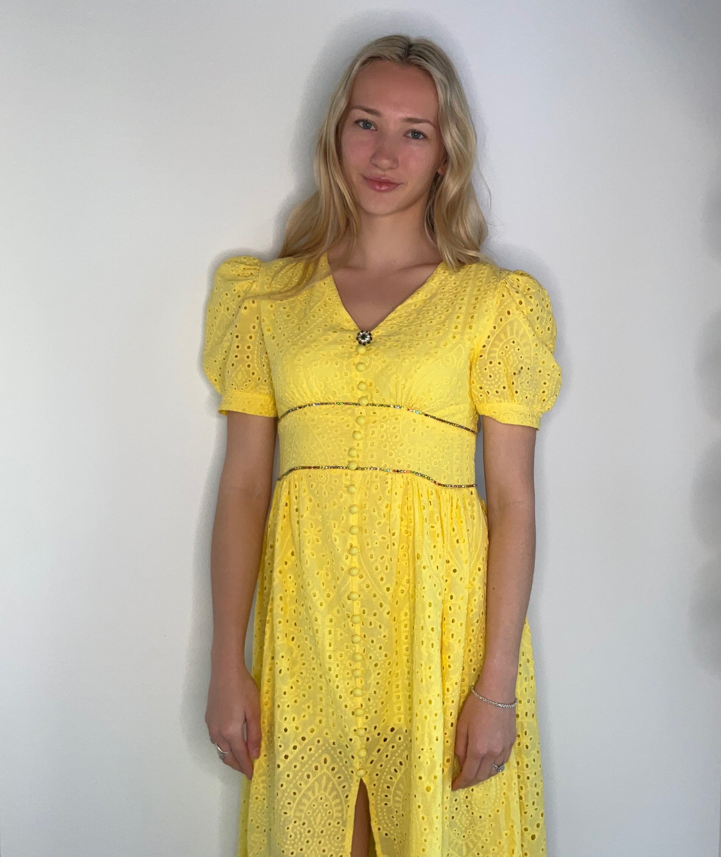 CRYSTAL EYELETE SUNDRESS