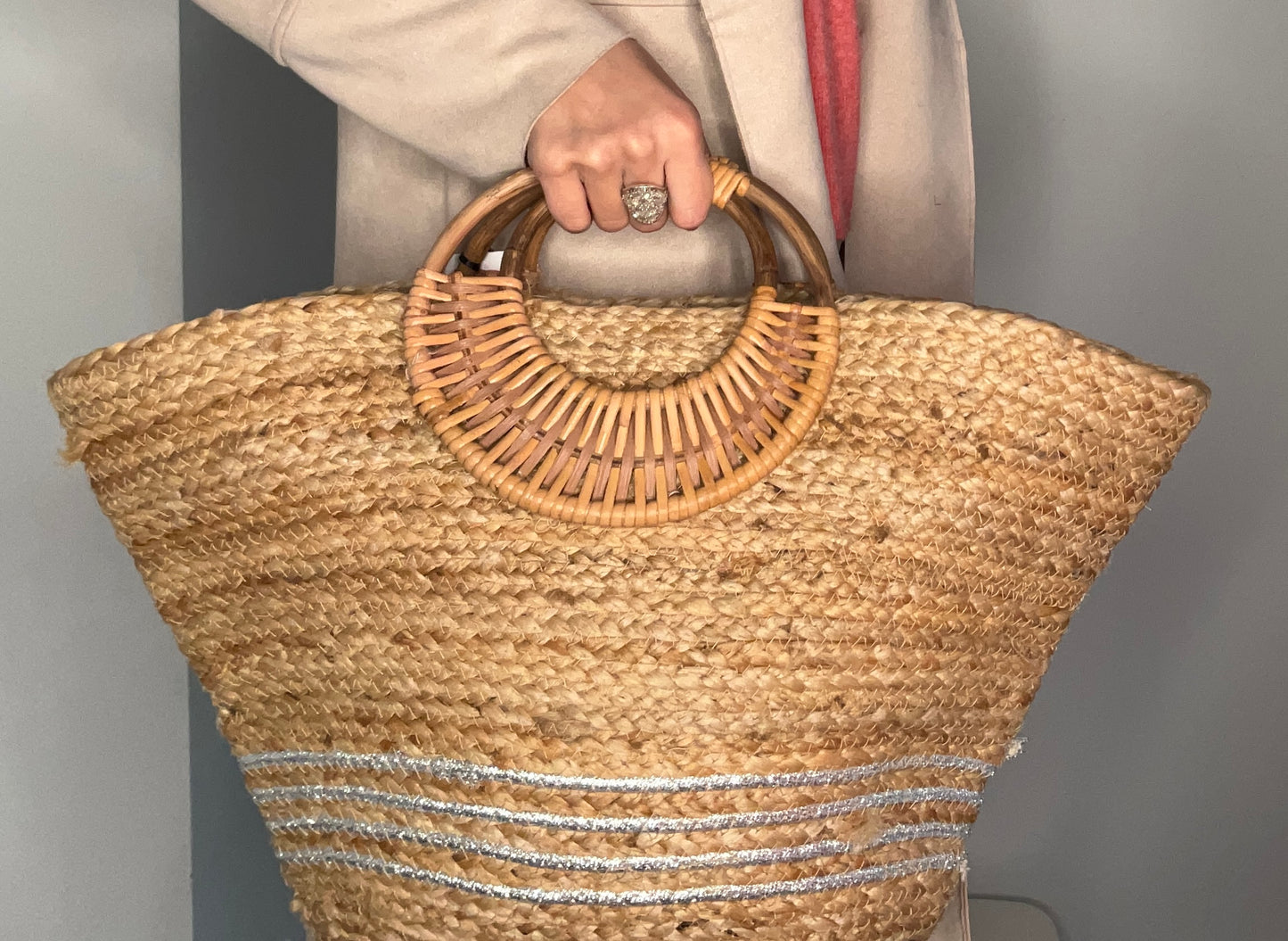 BAMBOO HANDLE TOTE