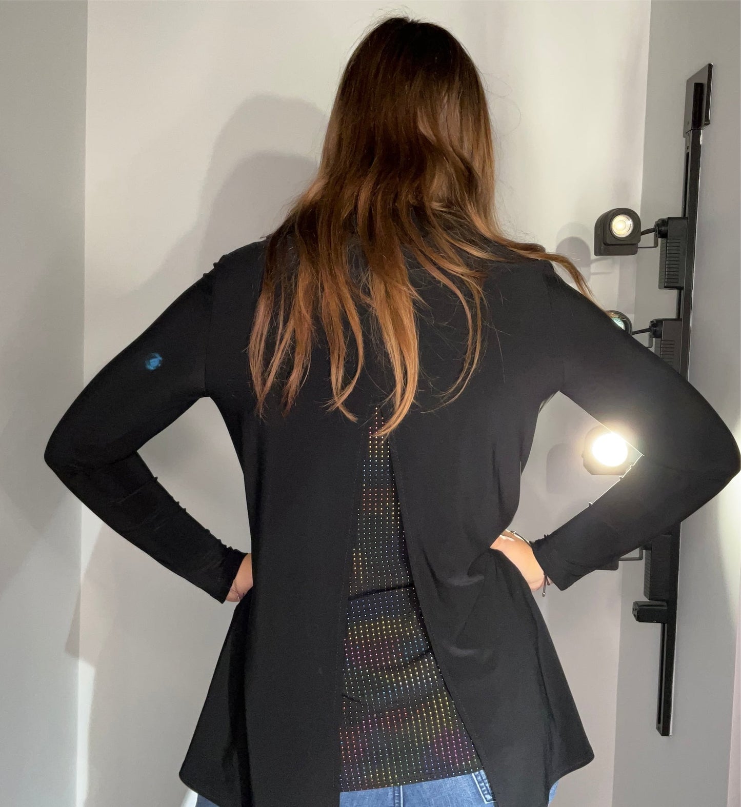 MULTICOLOR STUDDED DOT TOP