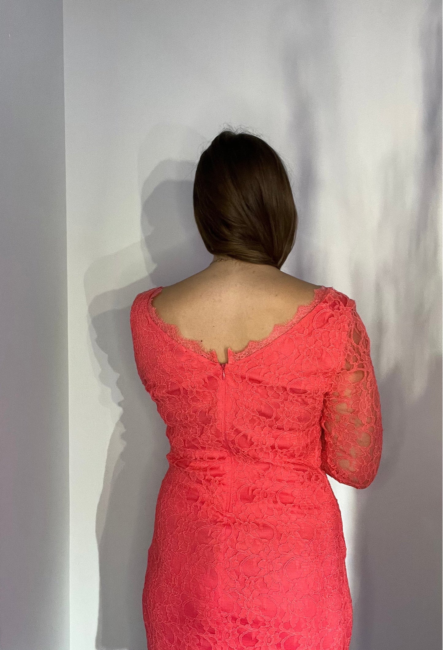 CORAL LACE DRESS