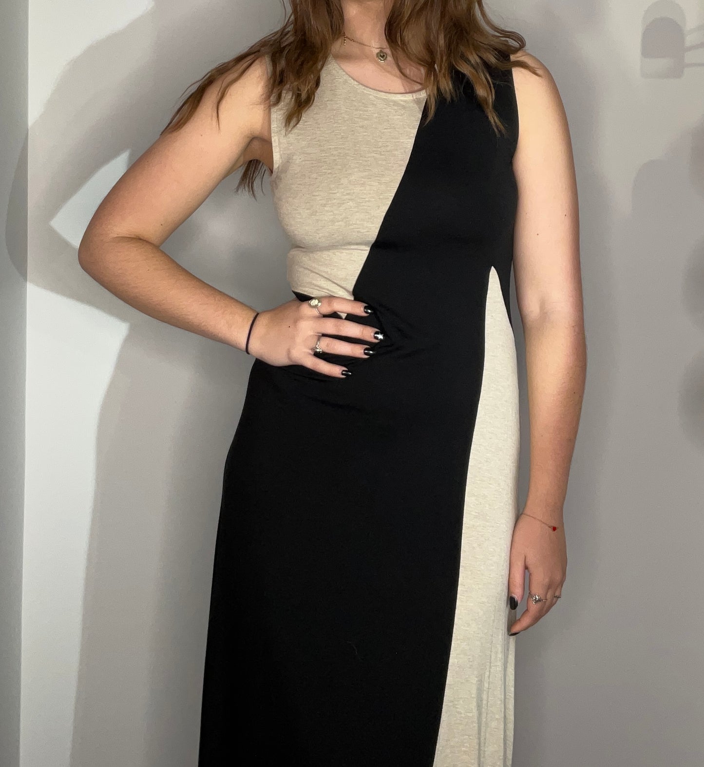 COLORBLOCK COTTON DRESS