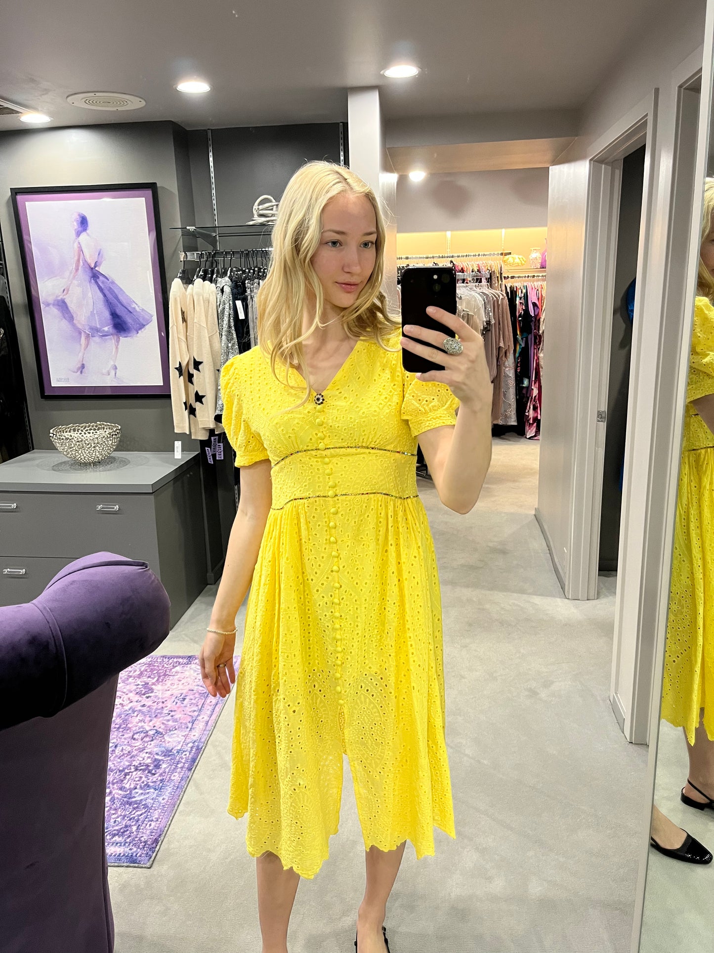 CRYSTAL EYELETE SUNDRESS