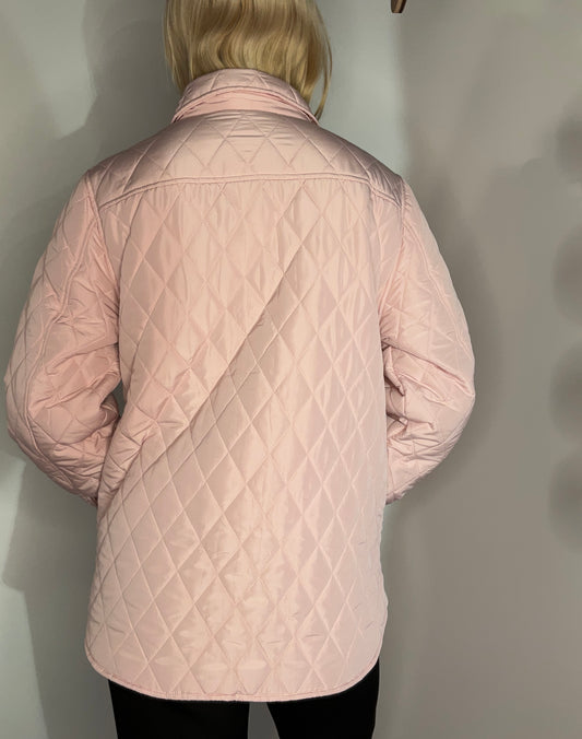 QUILTED BLUSH PINK COAT
