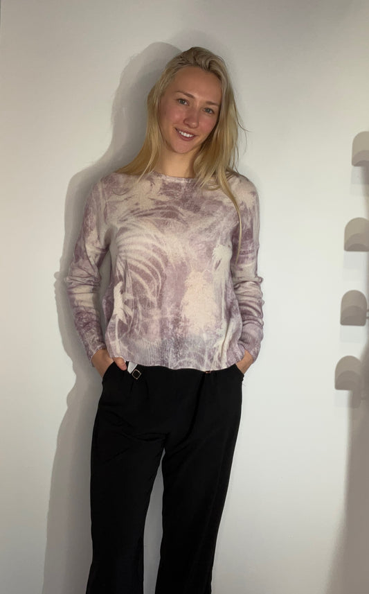PURPLE DREAMS CASHMERE SWEATER